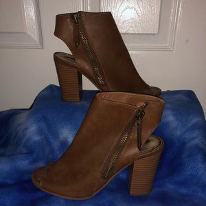 Open Back Heeled Booties